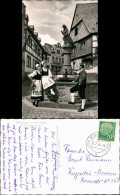 Ansichtskarte Winningen Am Weinhexenbrunnen Lanpoststempel Trachten 1956 - Autres & Non Classés