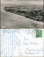 Ansichtskarte Laboe Luftbild Stadt Im Hintergrund Marineehrenmal 1956 - Autres & Non Classés