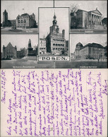 Postcard Posen Poznań 5 Bild: Schloß, Rathaus Etc 1925 - Poland