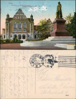 Postcard Posen Poznań Akademie, Bismarckdenkmal 1915 - Pologne
