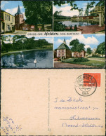 Ansichtskarte Uelsen 4 Bild: Straße, Kirche, Waldbad, Markt 1964 - Autres & Non Classés