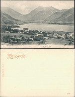 Ansichtskarte Schliersee Panorama-Ansicht Dorf Stadt & Alpen Fernblick 1900 - Schliersee