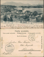 Ansichtskarte Lugano Straße An Der Stadt 1901 - Sonstige & Ohne Zuordnung