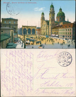 Ansichtskarte München Theatiner Hof-Kirche Mit Feldherrnhalle. 1915 - München
