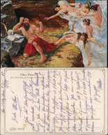 Ansichtskarte  Otto Peter Gemälde Die Versuchung Des Heiligen Hieronimus 1912 - Peintures & Tableaux