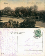 Ansichtskarte Cottbus Stadtpark, Schlossbrücke - Straße 1911 - Cottbus