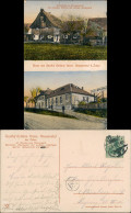 Drausendorf-Zittau Gasthaus Goldene Kroen 2 Bild Storchennest Oberlausitz 1916 - Zittau