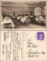 Postcard Georgswalde Jiříkov Hotel Zentral - Saal B. Rumburg 1942 - Czech Republic