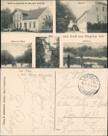 Niegripp-Burg (bei Magdeburg) 5 Bild: Gasthaus, Gutshof, Allee, Kirche 1915 - Autres & Non Classés