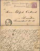 Ansichtskarte  Ganzsache 5 Pfg Eckstempel Cölln An Der Elbe 1875 - Other & Unclassified