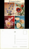 Le Langage Des Fleurs/Pflanzen Sprache Mit 4 Verschiednen Blumen Arten 1970 - Other & Unclassified