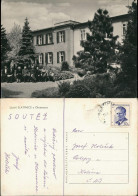Groß Latein Slatinice Lázně SLATINICE U Olomouce Personen Vor Haus 1955 - Tchéquie