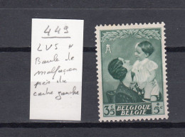 Belgie - Belgique:  449-V5 Luppi * MH (zie  Scan) - 1931-1960