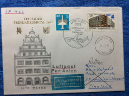 DDR - 1987 Brief Aus Leipzig - SST "Sonderflugverkehr Leipziger Früjahrsmesse" (3DMK044) - Storia Postale