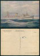 BARCOS SHIP BATEAU PAQUEBOT STEAMER [ BARCOS # 05140 ] - PORTUGAL COMPANHIA COLONIAL NAVEGAÇÃO PAQUETE PATRIA 7-953 - Steamers