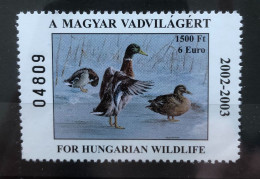 HUNGARY 2002 Birds Mallard Duck Stamp MNH - Andere & Zonder Classificatie