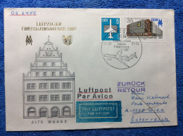 DDR - 1987 Brief Aus Leipzig - SST "Sonderflugverkehr Leipziger Früjahrsmesse" (3DMK045) - Storia Postale
