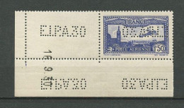 FRANCE 1930 PA N° 6c ** Neuf = MNH Coin Daté LUXE Signé Avions Survolant Marseille Planes Transports - 1927-1959 Mint/hinged