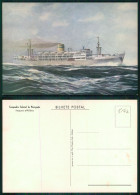 BARCOS SHIP BATEAU PAQUEBOT STEAMER [ BARCOS # 05142 ] - PORTUGAL COMPANHIA COLONIAL NAVEGAÇÃO PAQUETE PATRIA 1-956 - Passagiersschepen