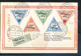 LATVIA AIR YVERT 25/29 ON COVER FROM RIGA 28.05.33 TO BERLIN - Lettonie