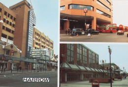 Harrow C&As Department Store Bus Station Black Cabs Middlesex Postcard - Middlesex