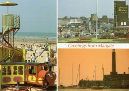 Toy Train Ride Beach Slider Theme Park Margate Kent Postcard - Middlesex