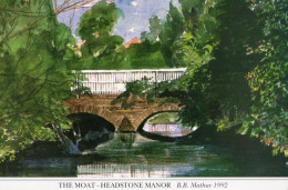 The Moat Headstone Manor Harrow Middlesex Painting Postcard - Middlesex