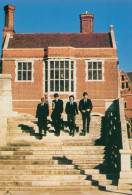 Cheeky Pupils Strolling On Steps At Harrow School Middlesex Postcard - Middlesex