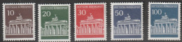 BRD: 1966, Mi. Nr. 506-10 W, Brandenburger Tor, Matte Gummierung.   **/MNH - Ungebraucht