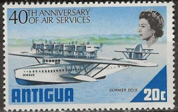 ANTIGUA 1970 40th Anniversary Of Antiguan Air Services - 20c. - Dornier Do-X Flying Boat MH - Antigua Et Barbuda (1981-...)