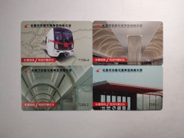 China Transport Cards, Line 1, Metro Card, 4 Times/each Card, Changchun City,(4pcs) - Unclassified