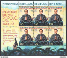 2019 Vaticano -  Minifoglio N. 1828 , Don Giuseppe Diana , 6 Valori , MNH** - Altri & Non Classificati