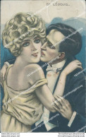 Ca457 Cartolina Art Deco Donnina Lady Donna Cupido Illustratore Artist Leodud - Autres & Non Classés