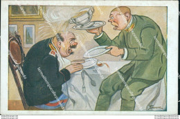 Ca312 Cartolina Militare  Umoristica Caricatura Uniforme Illustratore Artist - Autres & Non Classés