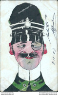 Ca307 Cartolina Umoristica Caricatura Uniforme Illustratore Artist - Autres & Non Classés