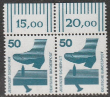 BRD: 1973, Mi. Nr. 700 A W OR, Freimarke: Unfallverhütung: 50 Pfg. Nagel Im Brett.   **/MNH - Unused Stamps