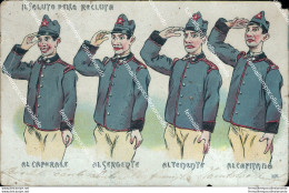Ca247 Cartolina Militare Umoristica  Il Saluto Della Recluta Illustratore - Other & Unclassified