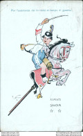 Ca301 Cartolina Militare  Umoristica Bambini Avanti Savoia! Illustratore Artist - Other & Unclassified