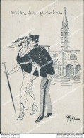 Ca187 Cartolina Militare  All'ombra Della Ghirlansina Illustratore Golia Www1 - Autres & Non Classés