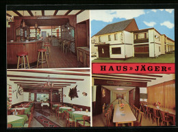 AK Gummersbach /Herreshagen, Das Hotel-Restaurant Haus Jäger, Mit Innenansichten  - Gummersbach