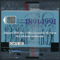 Télécartes France - Publiques N° Phonecote F175 - Centenaire HORLOGE PARLANTE (50U - SC4 NSB) - 1991