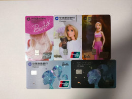 China, Barbie,(5pcs) - Cartes De Crédit (expiration Min. 10 Ans)
