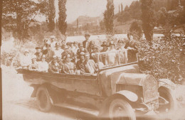 SOUVENIR DES GROTTES DE BETHARRAM 20 JUILLET 1929 CARTE PHOTO AUTOBUS - Andere & Zonder Classificatie