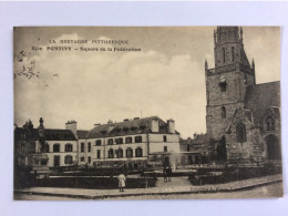 PONTIVY (56) : Square De La Fédération - 1905 - (2ème Régiment De Chasseurs) - Pontivy