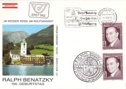 AUSTRIA POSTAL HISTORY / RALPH BENATZKY 1984 ,COVER  FDC. - FDC