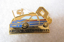 RARE  TOP PIN'S  RENAULT  CLIO    16 S  AJACCIO AUTOMOBILES Email Grand Feu  WINNER - Renault