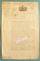 ● Louis-Alexandre BERTHIER An 9 Ministre Guerre Gendarmerie Nationale Directeurs FORTIFICATIONS La Rochelle 1801 - Documentos Históricos