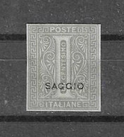 Italien - Selt./ungebr. Bessere FM Als Probedruck (SAGGIO) Aus 1863 - RAR! - Mint/hinged