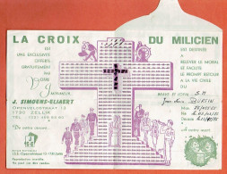 37P - Doc Calendrier "la Croix Du Militaire"  - Jean Marie Burtin - Small : 1941-60