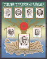 TÜRKEI Block 25, Postfrisch **, Türkische Staatspräsidenten 1987 - Blocks & Sheetlets